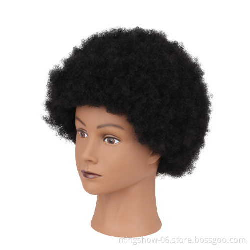 Realistic african american black female mannequin head with afro hair